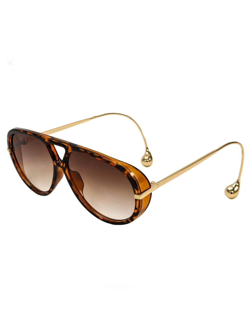 Tortoiseshell & Gold Aviator Sunglasses